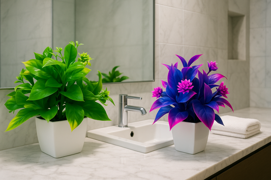 Vibrant Artificial Flower Pots – Set of 6 Colorful Decorative Plants